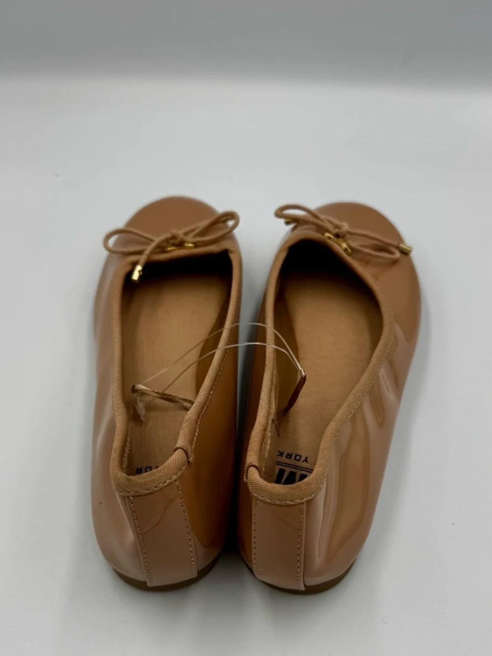 Madden NYC Tan Patent Ballet Flats Baby Bow Size 6